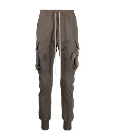 Rick Owens Mastodon Jersey-knit Cargo Trousers In Brown