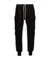 Rick Owens Men Mastodon Megacargo Organic Cotton Jogging Trouser In Black