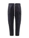 Rick Owens Men Mastodon Megacargo Organic Cotton Trouser In Nero