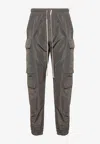 Rick Owens Mastodon Megacargo Tapered Trousers In Gray