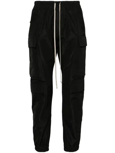 Rick Owens Mastodon Megacargo Tapered Trousers In Black