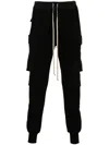 Rick Owens Mastodon Cotton Cargo Sweatpants In Black