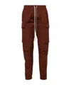 Rick Owens Mastodon Megacargo Trousers In Brown