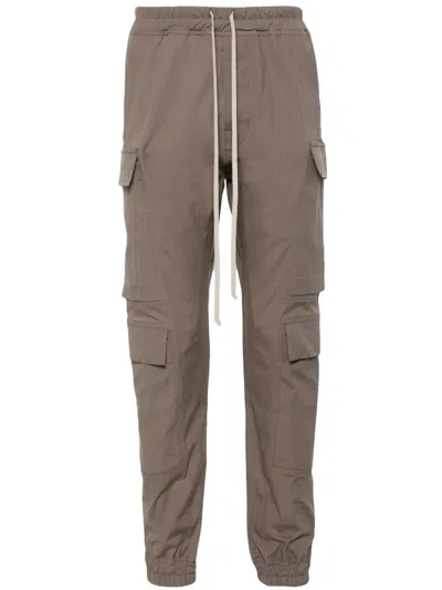 Rick Owens Mastodon Megacargo Tapered Trousers In Grey