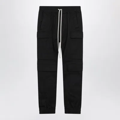 Rick Owens Mastodon Megacargo Trousers In Black Cotton