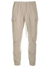 Rick Owens Mastodon Megacargo Trousers White In Neutral