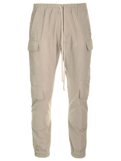 Rick Owens Mastodon Megacargo Trousers White In Neutral