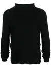 Rick Owens Mock-neck Knitted Jumper In Black