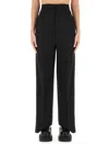 Rick Owens Wide Leg Trousers Featuring Front Pleats
