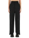 Rick Owens Wide Leg Trousers Featuring Front Pleats