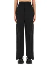 Rick Owens Wide Leg Trousers Featuring Front Pleats In Black
