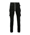 Rick Owens Elastic Waistband Trousers With Side And Back Pockets In Black