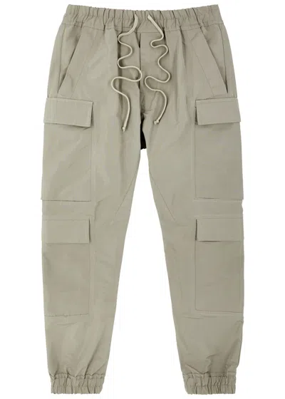 Rick Owens Mastodon Stretch-cotton Cargo Trousers In Cream