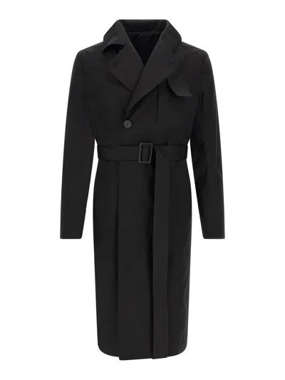 Rick Owens Mastodon Trench Coat In Black