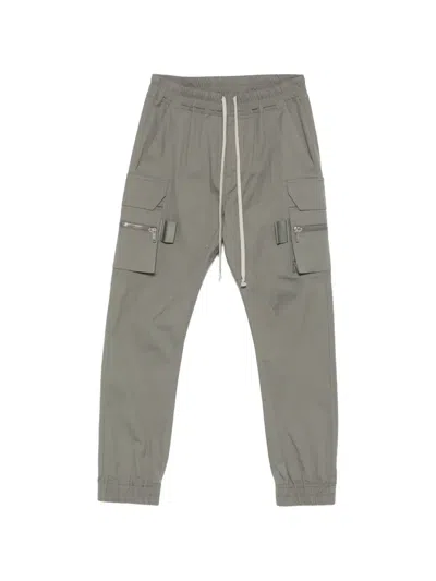 Rick Owens Mastodon Zip-pocket Track Pants In Gray