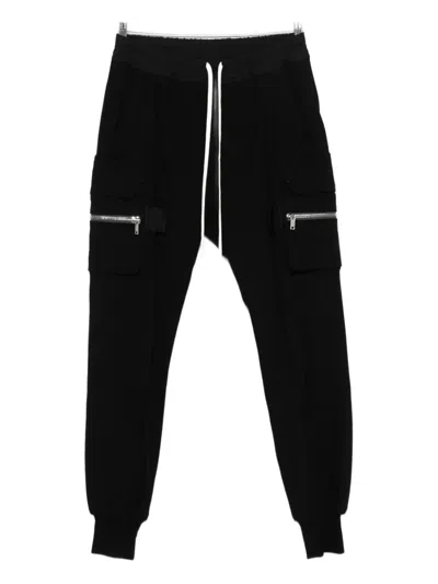 Rick Owens Matodon Zip-pocket Drawstring Pants In Black