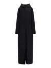 Rick Owens Maxi Coat With Hood In Black