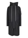 Rick Owens Asymmetrical-front Cotton Fishtail Parka In Black