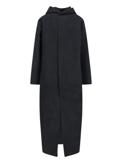 RICK OWENS MAXI HOODED COAT