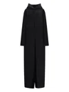Rick Owens Maxi Coat With Hood In Black
