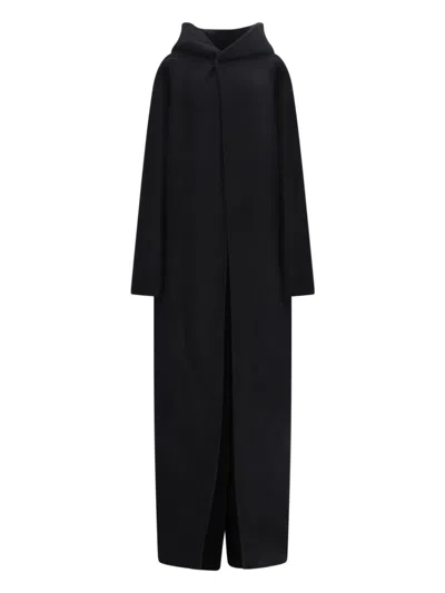 RICK OWENS MAXI HOODED COAT