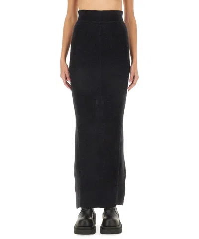 Rick Owens Maxi Skirt In Black