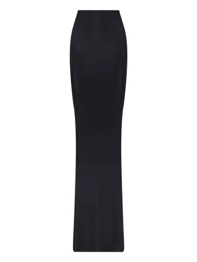 Rick Owens Maxi Skirt "dirt Coda" In Black