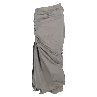 Rick Owens Maxi Skirt In Grey Polyester