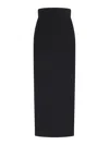 Rick Owens Midi High-waisted Skirt Knee Length In Black