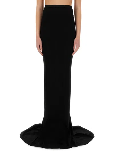 Rick Owens High-waisted Floor-length Skirt With Seam Detailing In Multicolor