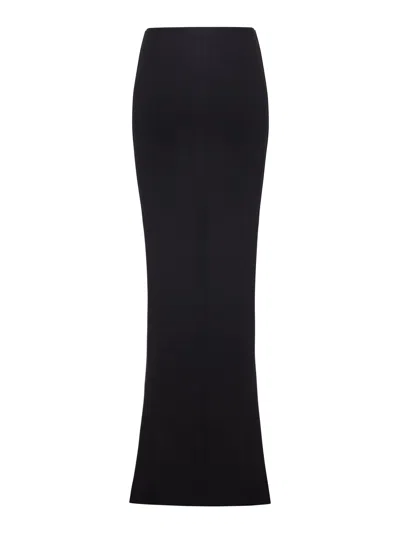 Rick Owens Maxi Skirt With Back Slit In Black
