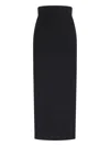 Rick Owens Midi High-waisted Skirt Knee Length In Black