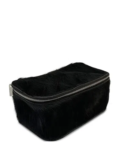 RICK OWENS MEDIUM ALL AROUND-ZIP MAKE UP BAG