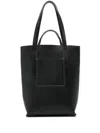 Rick Owens Medium Shopper Leather Tote Bag In Black