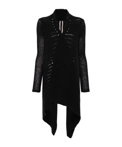 Rick Owens Medium Wrap Cardigan In Black