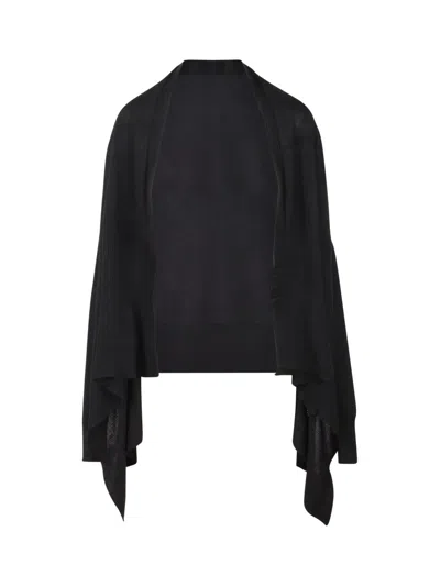 Rick Owens Medium Wrap Cardigan In Black