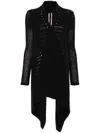 Rick Owens Medium Wrap Cardigan In Black