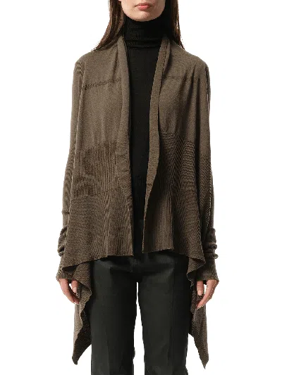 Rick Owens Medium Wrap Cardigan In Brown