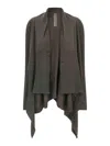 Rick Owens Grey Medium Wrap Cardigan In Gray