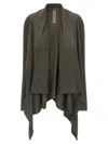 Rick Owens Grey Medium Wrap Cardigan In Gray