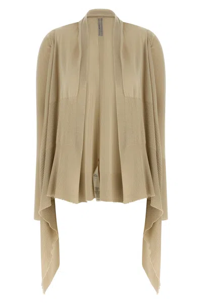 Rick Owens Beige Medium Wrap Cardigan In Brown