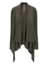 Rick Owens Grey Medium Wrap Cardigan In Black