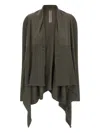 Rick Owens Grey Medium Wrap Cardigan In Gray
