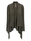 Rick Owens Grey Medium Wrap Cardigan In Green