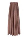 Rick Owens Floor-length Silk Dress With Elasticized Bodice In Nude & Neutrals