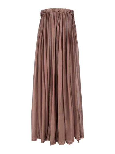 Rick Owens 'medusa' Pleated Maxi Dress In Pink