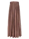 Rick Owens Floor-length Silk Dress With Elasticized Bodice In Pink