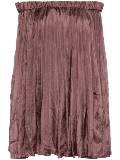 Rick Owens Medusa Off-the-shoulder Silk-habotai Mini Dress In Pink