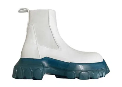 Pre-owned Rick Owens Mega Bozo Tractor Beetle Chalk Transparent (women's) Sneakers In White/blue