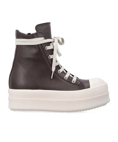 Rick Owens Lace-up-fastening Sneakers In Burgundy